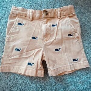 Vineyard Vines Toddler Boys Coral Orange Logo Cargo Shorts Size 3T